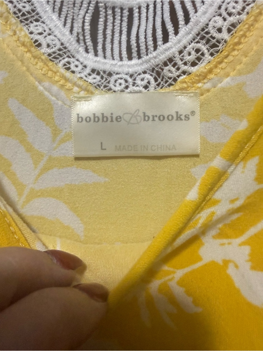 Bobbie Brooks Yellow Floral Lace-Back Midi Dress - Picture 3 of 8